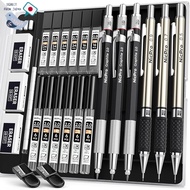 Nicpro Metal Mechanical Pencil Set with Pencil Case - 0.5, 0.7, 0.9, 2mm Graphite Lead Holder (2B HB