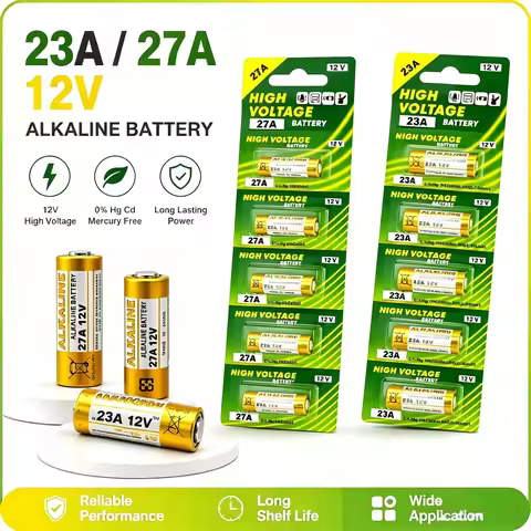 23A/27A 12V Alkaline Battery 23GA A23S E23A G27A MN27 MS27 GP27A For Doorbell Remote Control Electri