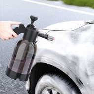 2L洗車加壓泡沫噴壺 - 汽車洗車必備手持水槍 2L 家用高壓專用 泡沫洗車液噴壺 洗車用品 - 黑色噴壺+海綿+毛巾