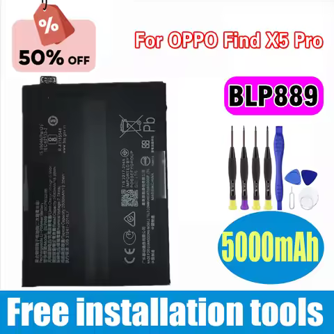 High-Quality Battery BLP889 for OPPO Find X5 Pro X5Pro 5000mAh