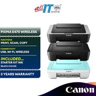 Canon PIXMA E470 Wireless All-In-One Inkjet Printer Similar with 2676 2776 2777 G3010 G3020 J200 T42