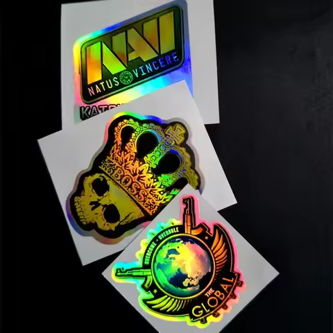 Holographic Csgo Peripheral Stickers Physical Printing Physical Waterproof Mobile Phone Computer Lap