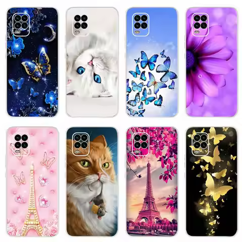 For Xiaomi Mi 10 Lite 5G Case Cute Cat Butterfly Soft Silicone Phone Cases For Xiaomi Mi 10 Lite 10L