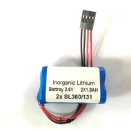 1pce 2x SL360/131 3.6V 1.9Ah Lithium Battery Pack