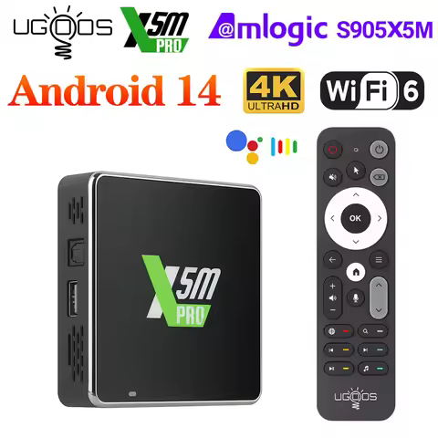 Ugoos X5M Pro S905X5M Android 14 OS 4GB 32GB X4Q Plus TV Box Android 11 Smart TV Box S905X4 DDR4 Wi-