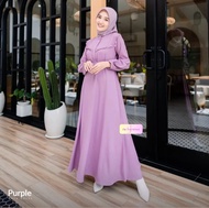 Dress Yora Lady Crush Dress Busana Muslim Kancing Polos dress Wanita Panjang Gamis Crinkle Airflow