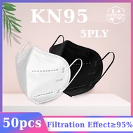 【Malaysia in Stock】 ZOCN 50pcs KN95 Face Mask kn 95 mask 5 Layer Non-woven Protection Filter 3d Anti