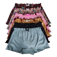 Mid Waist Boyshort/Pantulog/Pambahay/Ladies Boxers Knit Cotton Panties