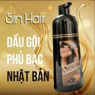 Dầu Gội Đầu Phủ Bạc Sin Hair Dye Và Shampoo Màu Nâu Đen Nhật Bản 500ml