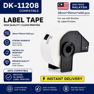 [ READY STOCK ] DK-11208 DK11208 Brother Compatible Label Tape Thermal Sticker Paper