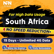 South Africa Travel Data SIM Card [5-15 Days - Unlimited Data] (2.3GB with Highest Speed Per Day) Ea
