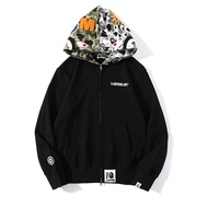 Shark Camouflage Sweatershirts Hoodies Jacket For Men Women Letter Print Zip Sports Shirt Camouflage