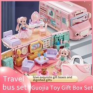 Popular Internet celebrity princess house bus, play house girl toy doll, 3-year-old 6-year-old girl 