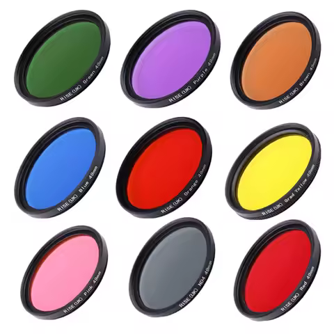 9colors/set Full Color filter kit DSLR Camera Lens Filter 49mm 52mm 55mm 58mm 62mm 67mm 72mm 77mm Bl