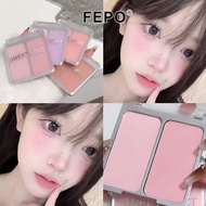 FEPO 2 Color Blush Palette Milk Apricot Pink Red Rouge Matte Blush