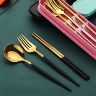 3 WARNA💥 SET SUDU GARFU stainless steel reusable spoon fork portable travel SET SUDU GARPU DOORGIFT SUDU GARFU
