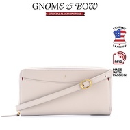 GNOME & BOW Gulliver Zip Cash Coin Long Wallet Crossbody Sling Phone Bag Women (Leather / RFID)