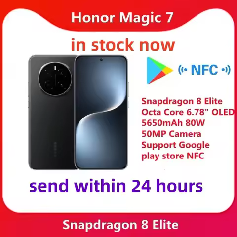 Original Honor Magic 7 5G Smart Phone Snapdragon 8 Elite Octa Core 6.78" OLED 5650mAh 80W 50MP Camer