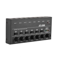 musicworld1j8-my-sip-tw Ultra Low Noise 6 Channel Line Stereo Mixer Input 1 Output Mono and Switchin