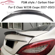 W238 PSM Style Carbon Fiber Rear Spoiler Wing Trunk Boot Lip For Mercedes E Class C238 2-door Coupe 