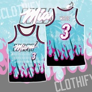 Hennix NBA Jersey Miami Heat Dwyane Wade PBA Basketball Team Hot Summer Short Shirt Modern Fashion D
