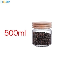 Hũ thuỷ tinh nắp gỗ vặn kín hơi Hobby home decor HUNG4 3 size tùy chọn