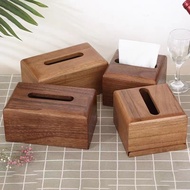 [2219 People Collection] Light Luxury Solid Wood Tissue Box Household Living Room Desktop Premium Pa
