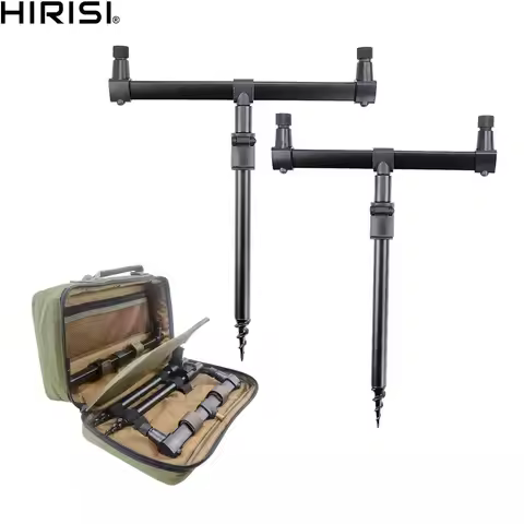 Hirisi Carp Fishing Tackle Bag with Buzz Bar Carryall Luggage with Bank Sticks Rod Pod Size 20x33x10