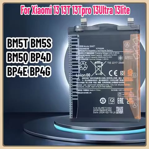BM5T BM5S BP4G BP4D Battery for Xiaomi 13 13T 13Tpro 13Ultra 13lite Mobile Phone Battery POCO X6Pro 