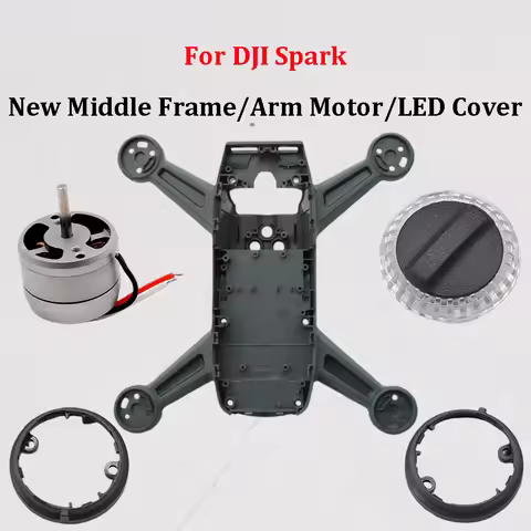 New LED Cover/Cover Holder for DJI Spark Middle Shell without Accessories&Arm Motor & Screw Set for 