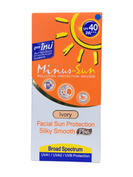 Minus Sun Facial Sun Protection Silky Smooth  SPF40 PA+++ Ivory  50  g