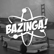 “BAZINGA”Stickers,creative&funny Stickers for your CARs TRUCKs MOTORCYCLEs AND LAPTOPs