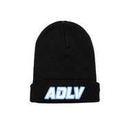 HITAM ADLV Black Blue Font Beanie Authentic / Original Acme De La Vie Black Beanie Hat