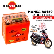 HONDA RS150 BATTERY KOYOKO YT6B-3 NANOGEL