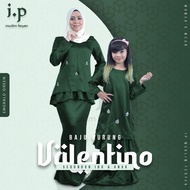 BAJU KURUNG MODERN DEWASA & KANAK 2021 PLUS SIZE -EMERALD GREEN