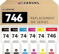 SANUNE 746 Ink Cartridge Kit 300ml Replacement for HP 746 Ink Cartridges P2V83A P2V82A P2V81A P2V80A