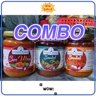 HOT SALE  COMBOSET OF 3 Nyonya Sambal Sambal Ikan Bilis | Sambal Cili Garam | Sos Ulam| Atlantic Nyonya