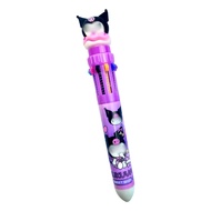 Pena Mekanik Karakter Kartun Pulpen 10 Warna Lucu 3D DOLL Bolpen Gel Tinta Donat Animasi 10 Warna Al