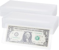 FINGERINSPIRE Pack of 40 Banknote Holders for Charging from the Top, Transparent Rigid Plastic Prote