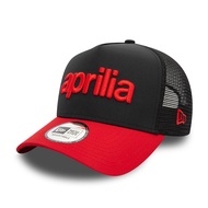 [ORIGINAL] NEW ERA APRILIA RACING CRACKLE PRINT MOTOR MOTOGP Black Red 9FORTY A-FRAME TRUCKER SNAPBA