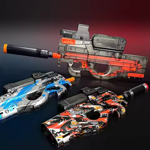 Gel Splatter Electric Blaster P90-26 inch Big Size - Automatic & Manual Modes - High Speed - Long Ra