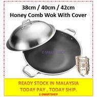38cm / 40cm / 42cm 304 Stainless Steel Non Stick Wok