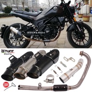 Slip On For Benelli Leoncino 250 TRK251 Exhaust Full System Modified Front Middle Link Tube Muffler Motorcycle Escape Ex