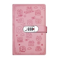 Password Lock Notebook Detachable Diary Thickened Cartoon Notepad Password Notebook Student Notebook