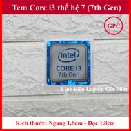 Core i3 Generation 7 (7th Gen) Stamp - Blue