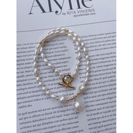 #PN101 [Sale]Genuine Simplicity |Freshwater Pearl Necklace |Rice Pearl |Baroque Pearl |Big Rice Pear