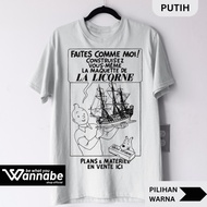 COMIC T1NT1N 11 SIZE S - 7XL ADULT JUMBO BIGSIZE PREMIUM SIZEBIG & CHILDREN'S T-SHIRT 2 - 13 YEARS