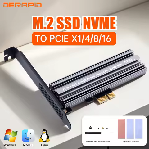 M.2 NVMe Adapter Card B&M Key to PCIe 4.0/3.0 X1 X4 X8 X16 Interface for PC Compatible with 2230 224