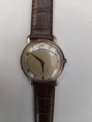 罕有古董Vintage 1990 Hamilton 10KT Solid Gold Mechanical Watch w/Offset Second Hand ( Paper-Thin 纸咁簿 )