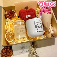 Valentine gift box, scented candle gift box, handmade gift set, gift for March 8, October 20 - VLT05